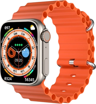 Умные часы Smart Watch S8 Ultra Max, с оранжевым ремешком