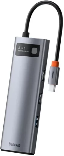 USB-концентратор Baseus StarJoy 8-in-1 Hub Adapter WKWG080113, серебристый 