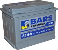 Автомобильный аккумулятор Bars Premium 6CT-64 АПЗ п.п-12V 64Ah 600A, серый1