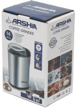 Кофемолка Arshia AS2001-2002 160W, серебристый 