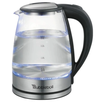 Чайник Bubbleboil ZY-303S 1500W, 2 л, серебристо-чёрный