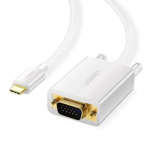 Кабель UGREEN USB-C to VGA Converter MM122 (30842), белый   