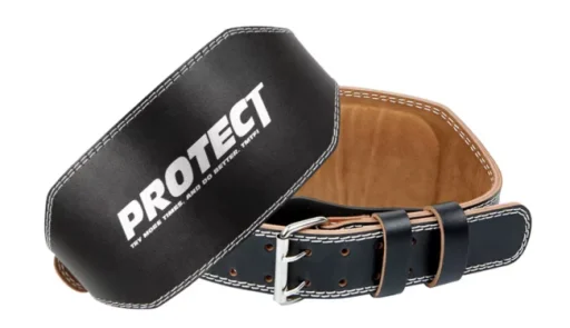 Широкий пояс для тяжелой атлетики Protect, чёрный