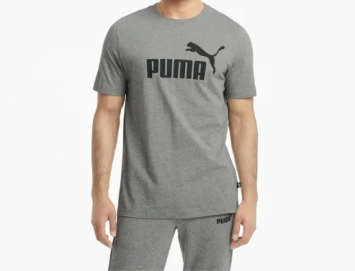 Мужская футболка Base Puma Ess Logo Tee S, серый  