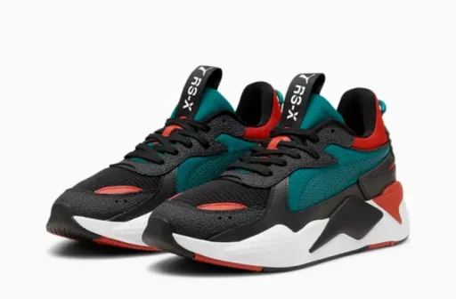 Кроссовки PUMA RS-X Hard Drive, чёрно-зелёный
