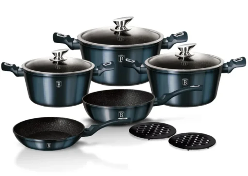 Набор посуды Berlinger Haus Metallic Line Aquamarine Edition BH-6164, 15 предметов