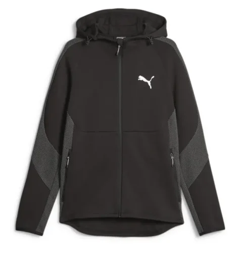 Худи PUMA EVOSTRIPE Full-Zip Hoodie DK, чёрный