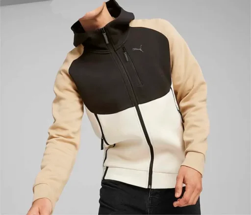 Худи PUMA PUMATECH FZ Hoodie DK, бежевый
