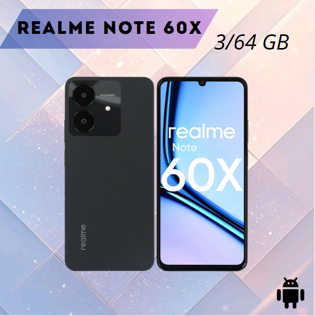 Купить Realme Note 60x 3/64Gb (RMX3938), чёрный — Alif Shop