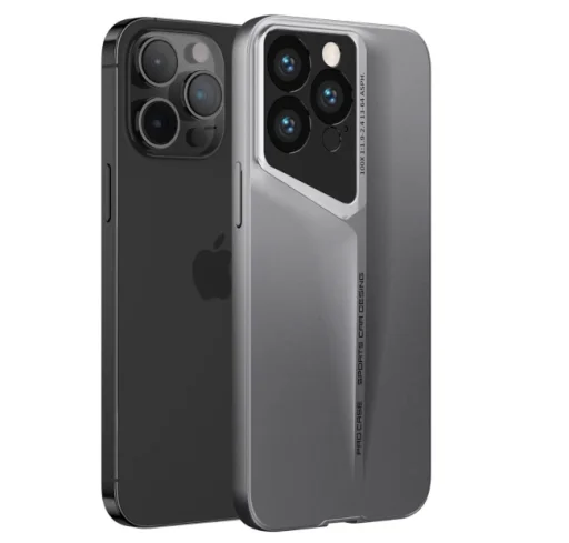 Чехол для iPhone 14 Pro Max, cеребристый