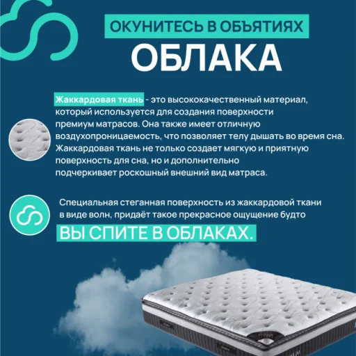 Матрас Sakina Premium ортопедический двуспальный, 200х180x32 см, серо-чёрный