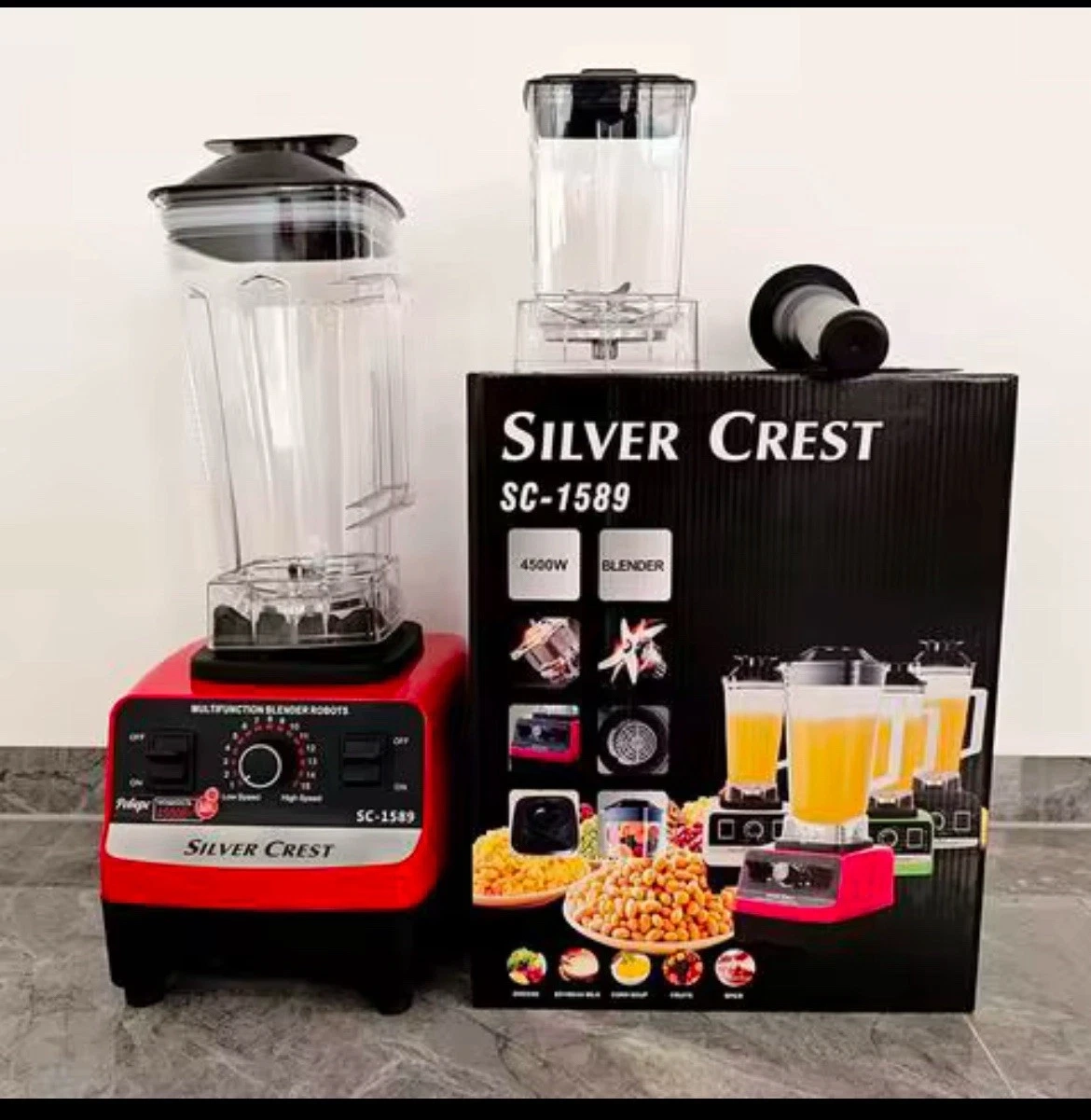 Купить Стационарный блендер Silver Crest SC-1589, красный — Alif Shop