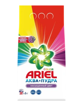 Стиральный порошок Ariel Аква Пудра Насыщенный цвет Автомат, 3 кг
