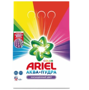 Стиральный порошок Ariel Аква Пудра Насыщенный цвет Автомат, 1.5 кг