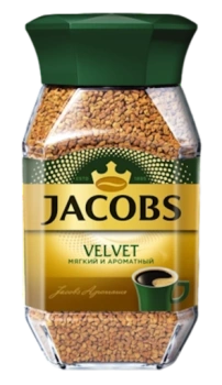 Кофе растворимый Jacobs Velvet мягкий и ароматный, 190 г