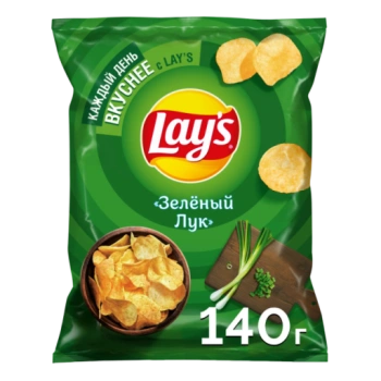 Чипсы Картофельные Lay's Зелёный лук, 140 гр