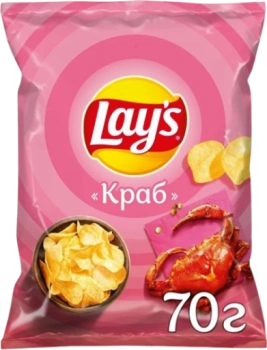 Чипсы Картофельные Lay's Краб, 70 гр