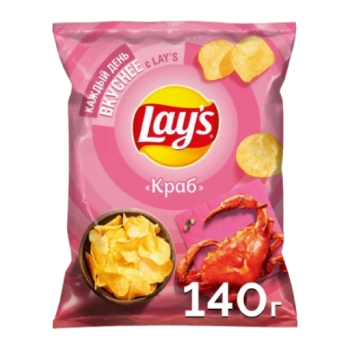 Чипсы Картофельные Lay's Краб, 140 гр