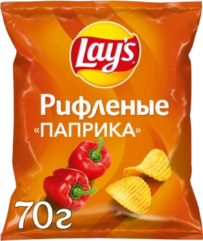 Чипсы Картофельные Lay's Рифлёные Паприка, 70 гр