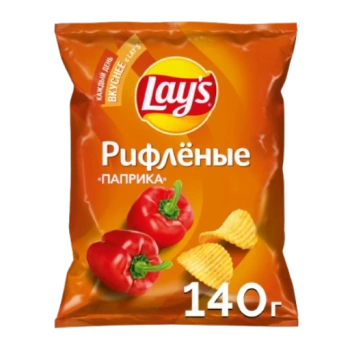 Чипсы Картофельные Lay's Рифлёные Паприка, 140 гр