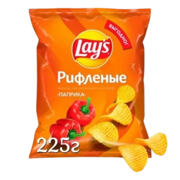 Чипсы Картофельные Lay's Рифлёные Паприка, 225 гр
