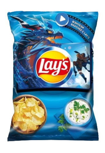 Чипсы Картофельные Lay's Сметана и зелень, 225 гр  