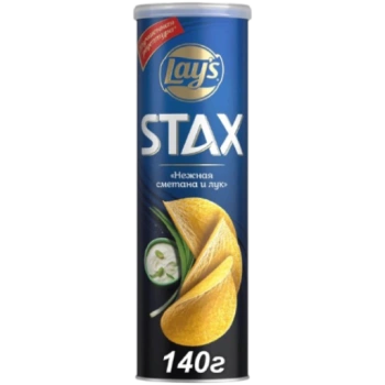 Чипсы Картофельные Lay's Stax Нежная сметана и лук, 140 гр