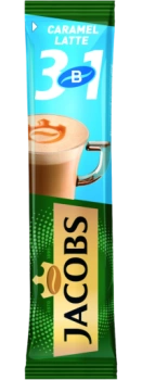Кофе растворимый порционный Jacobs Caramel Latte 3 в 1, 12.3 г