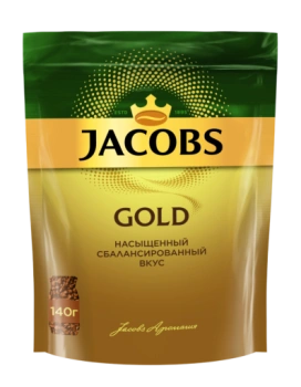 Кофе растворимый Jacobs Gold, 140 г