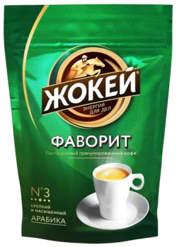 Кофе растворимый Жокей энергия для дел Фаворит крепкий и насыщенный, 36 г