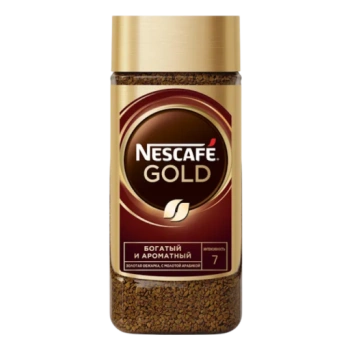 Кофе растворимый Nescafe Gold богатый и ароматный, 190 г