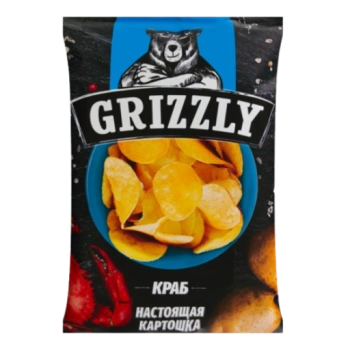 Чипсы Картофельные Grizzly краб, 110 гр