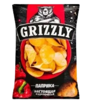 Чипсы Картофельные Grizzly паприка, 60 гр