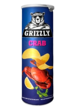 Чипсы Картофельные Grizzly краб, 130 гр
