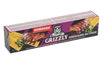Чипсы Картофельные пластины Grizzly рёбрышки на гриле, 45 гр