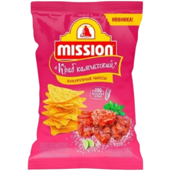 Чипсы Кукурузные Mission краб камчатский, 150 гр