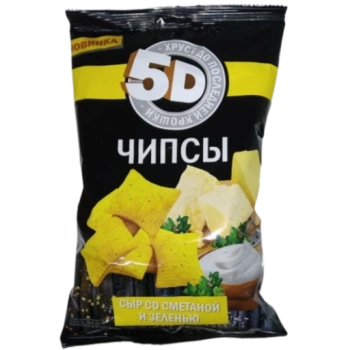 Чипсы Пшеничные 5D сыр со сметаной и зеленью, 45 гр