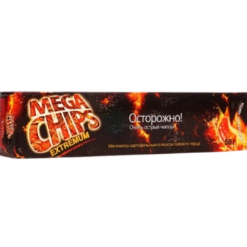 Чипсы Картофельные пластины Megachips EXTREMUM тайский перец, 50 гр
