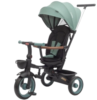 Детская велоколяска Kidilo 3123 Gerrn, чёрно-бирюзовый