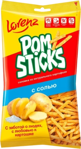 Чипсы Pomsticks соломка из натурального картофеля с солью, 200 гр