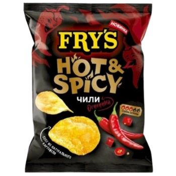 Чипсы Картофельные Fry's огненный чили, 70 гр