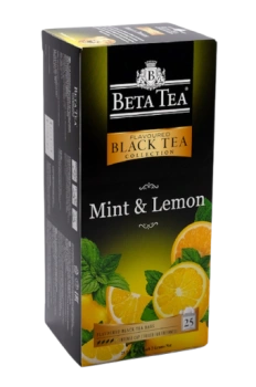 Чай чёрный Beta Tea Мята и Лимон, 25 пак.