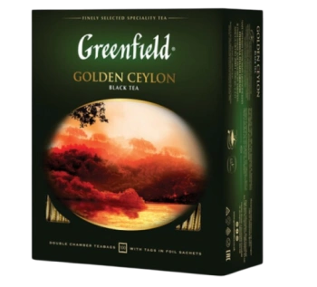 Чай чёрный Greenfield Golden ceylon, 100 пак.