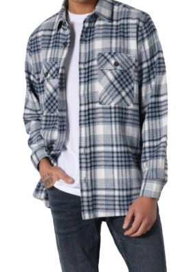 Мужская рубашка Colin's CL1061679 XXL, сине-белый 