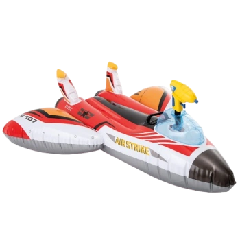 Надувная игрушка-наездник Intex 57536 117х117см Самолет 40кг, красный
