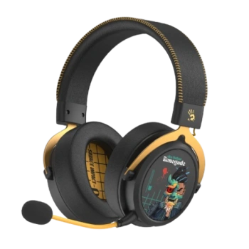 Беспроводные наушники A4Tech Bloody MR595, чёрно-жёлтый