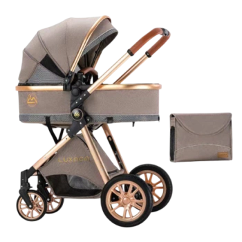 Детская коляска 2 в 1 Luxmom V9, коричневый