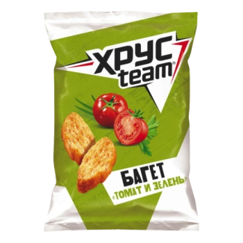 Сухарики Хрустteam со вкусом "Томат и зелень", 60 г 