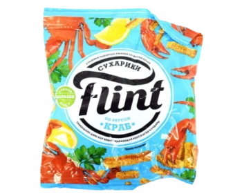Сухарики Flint со вкусом "Краб", 27 г   