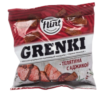 Гренки Flint со вкусом "Телятина с аджикой", 60 г       